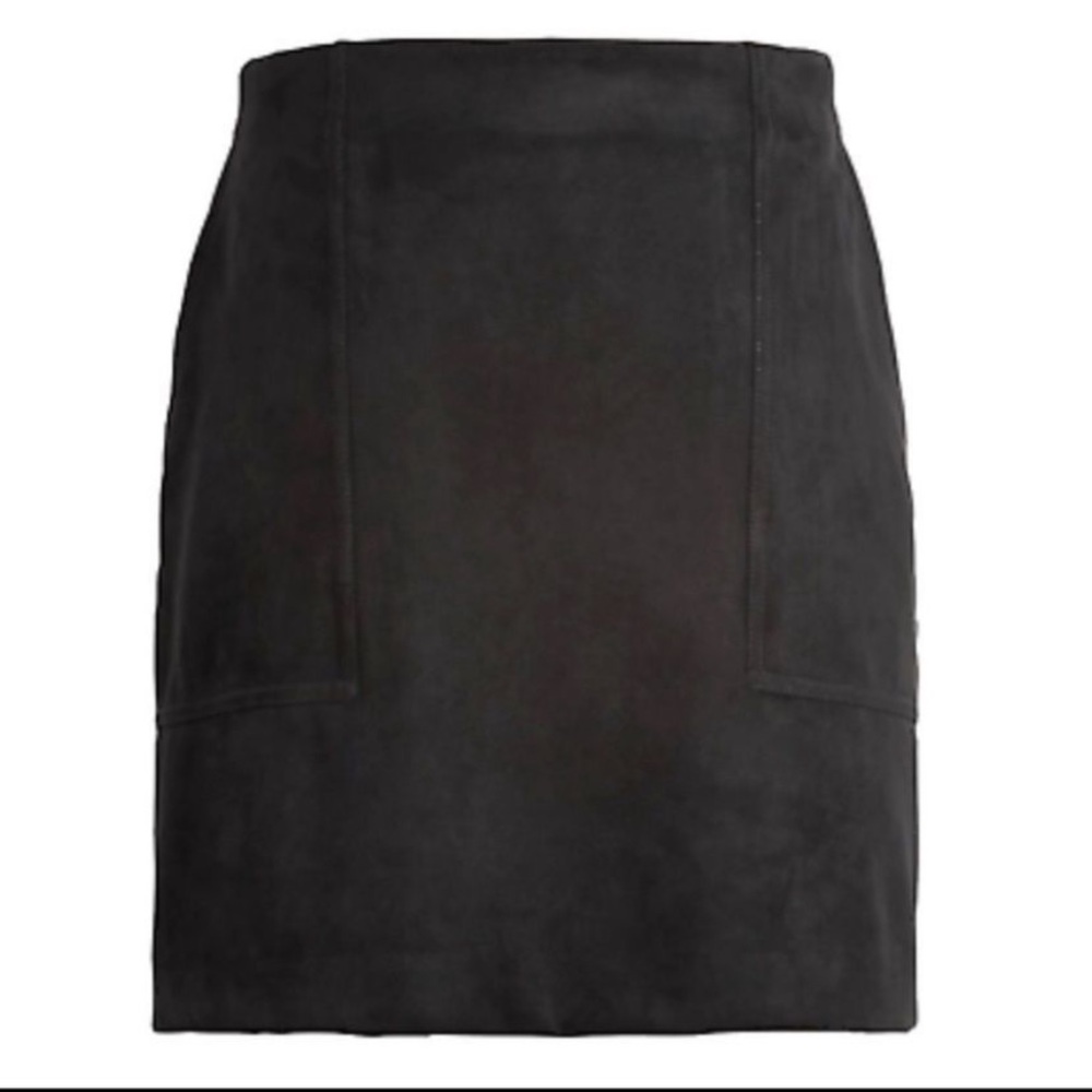 Banana Republic Black Faux Suede Mini Skirt